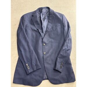Giorgio Armani Taylor Navy Blue Textured Blazer Jacket Made in Italy Men Size 54